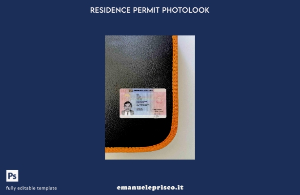 modello FRONTALE photolook carta di permesso di soggiorno in stile verificato It